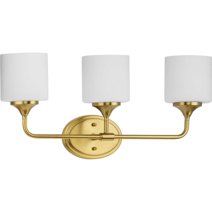 Myhouse Lighting Progress Lighting - P2803-191 - Three Light Bath - Lynzie - Brushed Gold