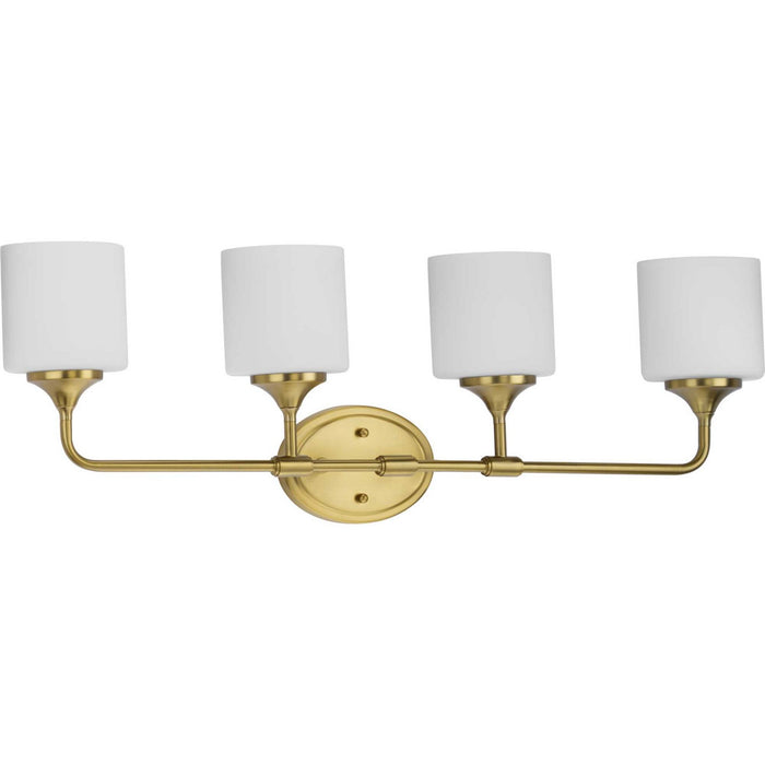 Myhouse Lighting Progress Lighting - P2804-191 - Four Light Bath - Lynzie - Brushed Gold