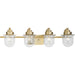 Myhouse Lighting Progress Lighting - P300437-163 - Four Light Bath - Northlake - Vintage Brass