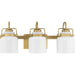 Myhouse Lighting Progress Lighting - P300440-163 - Three Light Bath - Fessler - Vintage Brass