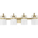 Myhouse Lighting Progress Lighting - P300441-163 - Four Light Bath - Fessler - Vintage Brass