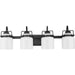 Myhouse Lighting Progress Lighting - P300441-31M - Four Light Bath - Fessler - Matte Black