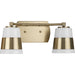 Myhouse Lighting Progress Lighting - P300443-163 - Two Light Bath - Haven - Vintage Brass