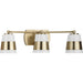 Myhouse Lighting Progress Lighting - P300444-163 - Three Light Bath - Haven - Vintage Brass