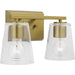 Myhouse Lighting Progress Lighting - P300458-191 - Two Light Bath - Vertex - Brushed Gold