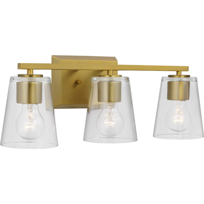 Myhouse Lighting Progress Lighting - P300459-191 - Three Light Bath - Vertex - Brushed Gold