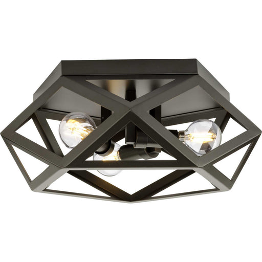 Myhouse Lighting Progress Lighting - P350244-129 - Three Light Flush Mount - Saucedo - Architectural Bronze