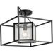 Myhouse Lighting Progress Lighting - P350256-31M - One Light Outdoor Semi Flush Mount - Navarre - Matte Black