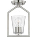 Myhouse Lighting Progress Lighting - P350258-009 - One Light Semi Flush Mount - Vertex - Brushed Nickel