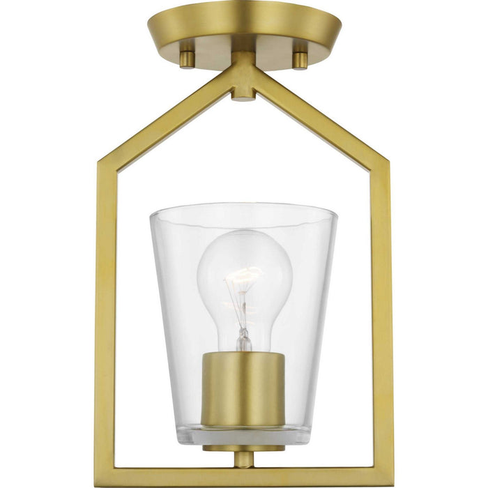 Myhouse Lighting Progress Lighting - P350258-191 - One Light Semi Flush Mount - Vertex - Brushed Gold