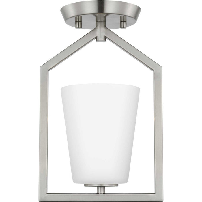 Myhouse Lighting Progress Lighting - P350259-009 - One Light Semi Flush Mount - Vertex - Brushed Nickel