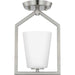 Myhouse Lighting Progress Lighting - P350259-009 - One Light Semi Flush Mount - Vertex - Brushed Nickel