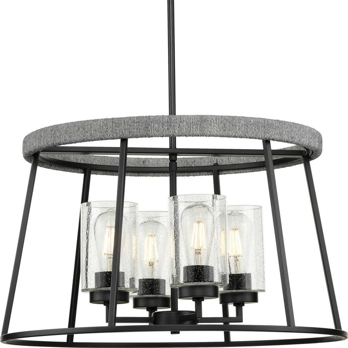 Myhouse Lighting Progress Lighting - P400322-31M - Four Light Chandelier - Laramie - Matte Black