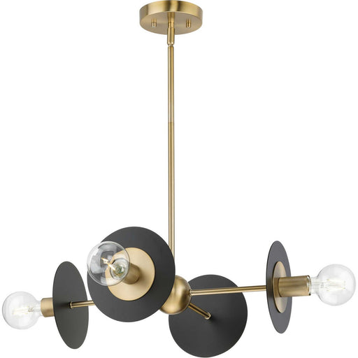 Myhouse Lighting Progress Lighting - P400337-109 - Four Light Chandelier - Trimble - Brushed Bronze