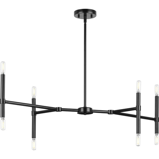 Myhouse Lighting Progress Lighting - P400338-31M - Eight Light Linear Chandelier - Arya - Matte Black