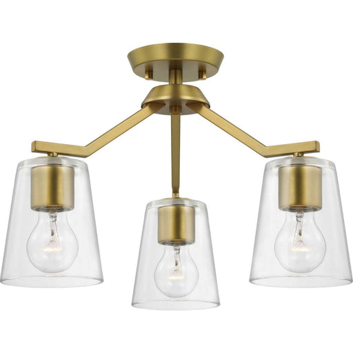 Myhouse Lighting Progress Lighting - P400340-191 - Three Light Chandelier Conv - Vertex - Brushed Gold