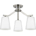 Myhouse Lighting Progress Lighting - P400342-009 - Three Light Chandelier Conv - Vertex - Brushed Nickel