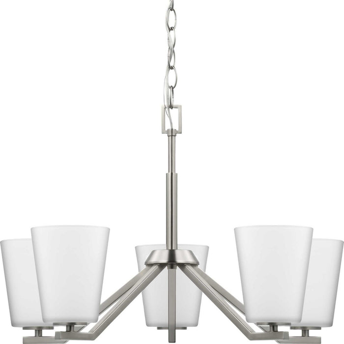 Myhouse Lighting Progress Lighting - P400343-009 - Five Light Chandelier - Vertex - Brushed Nickel