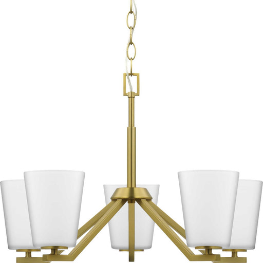 Myhouse Lighting Progress Lighting - P400343-191 - Five Light Chandelier - Vertex - Brushed Gold