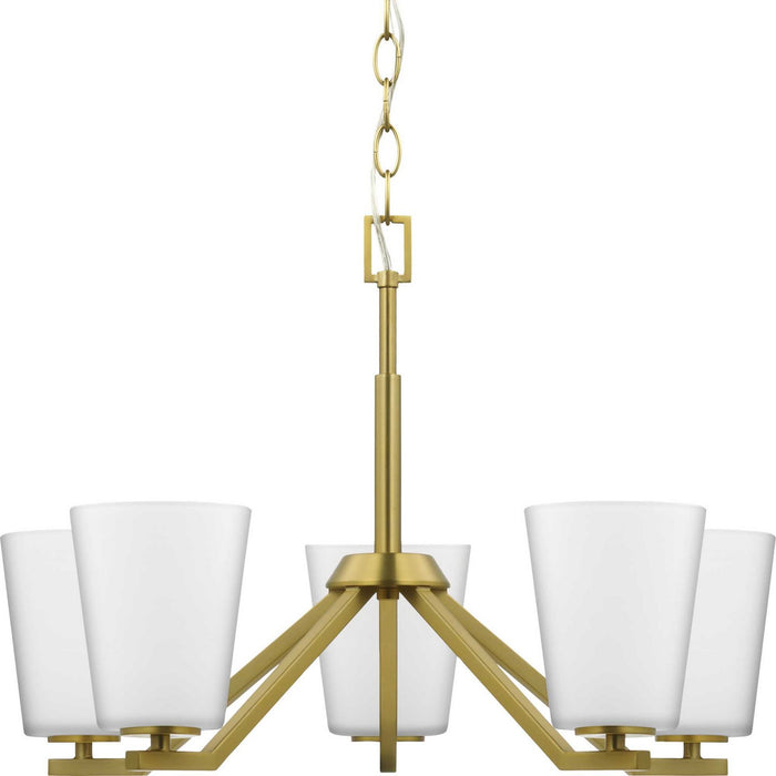 Myhouse Lighting Progress Lighting - P400343-191 - Five Light Chandelier - Vertex - Brushed Gold