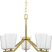 Myhouse Lighting Progress Lighting - P400343-191 - Five Light Chandelier - Vertex - Brushed Gold