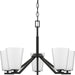 Myhouse Lighting Progress Lighting - P400343-31M - Five Light Chandelier - Vertex - Matte Black