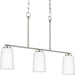 Myhouse Lighting Progress Lighting - P400348-009 - Three Light Linear Chandelier - Adley - Brushed Nickel