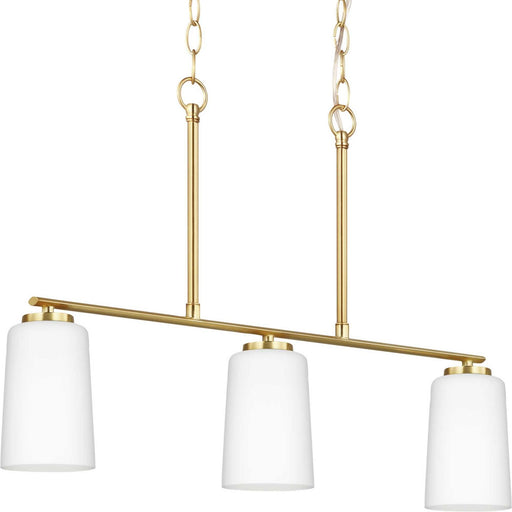 Myhouse Lighting Progress Lighting - P400348-012 - Three Light Linear Chandelier - Adley - Satin Brass