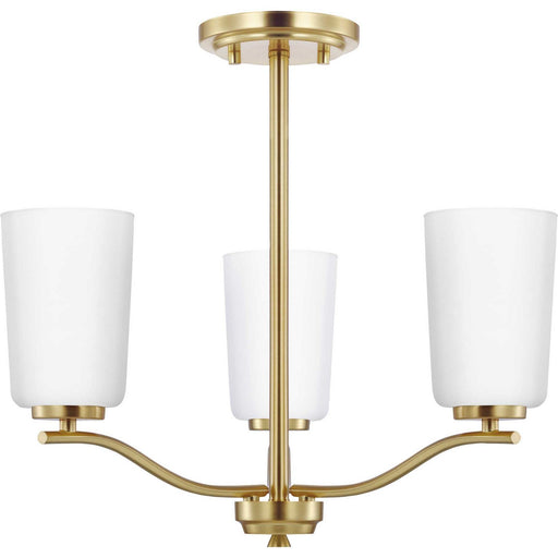 Myhouse Lighting Progress Lighting - P400349-012 - Three Light Chandelier Conv - Adley - Satin Brass