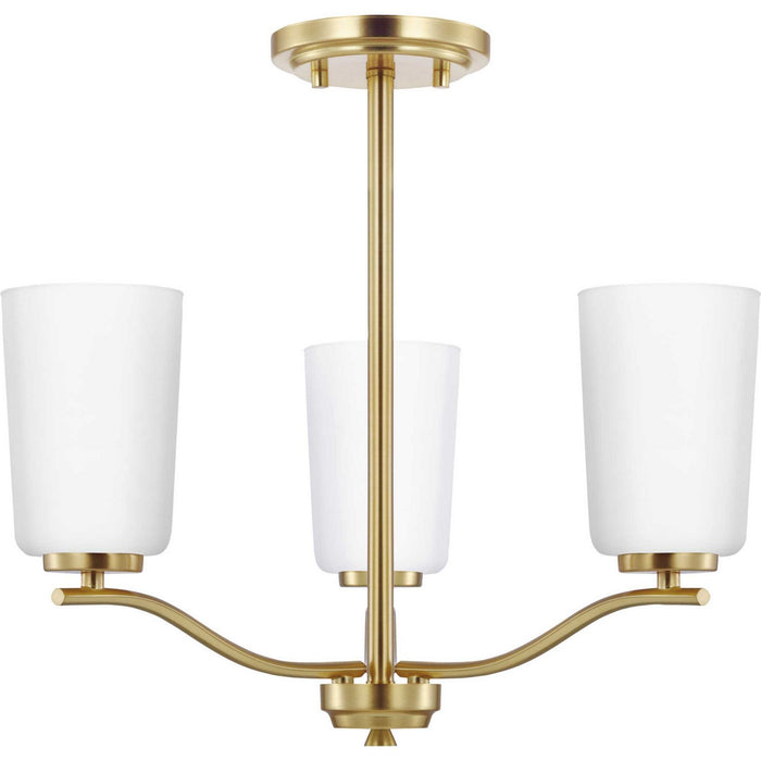 Myhouse Lighting Progress Lighting - P400349-012 - Three Light Chandelier Conv - Adley - Satin Brass