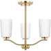 Myhouse Lighting Progress Lighting - P400349-012 - Three Light Chandelier Conv - Adley - Satin Brass