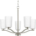 Myhouse Lighting Progress Lighting - P400350-009 - Five Light Chandelier - Adley - Brushed Nickel