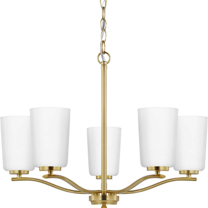 Myhouse Lighting Progress Lighting - P400350-012 - Five Light Chandelier - Adley - Satin Brass