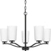 Myhouse Lighting Progress Lighting - P400350-31M - Five Light Chandelier - Adley - Matte Black