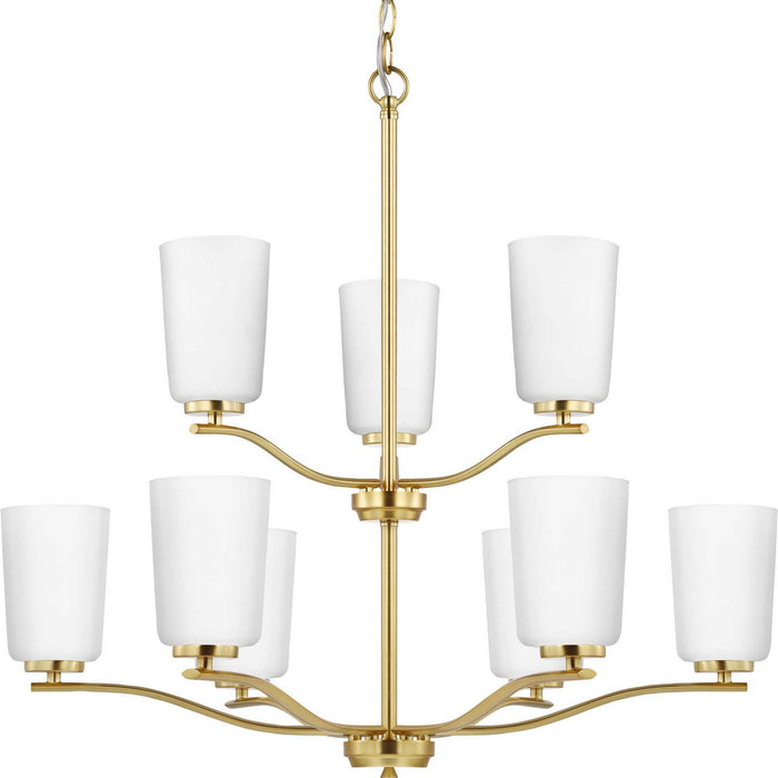 Myhouse Lighting Progress Lighting - P400351-012 - Nine Light Chandelier - Adley - Satin Brass