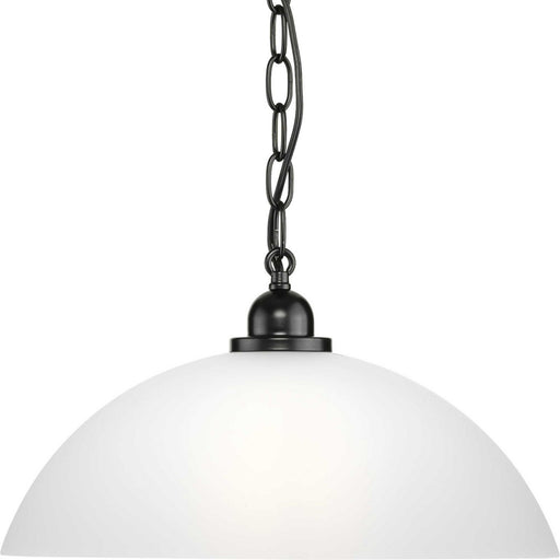 Myhouse Lighting Progress Lighting - P500149-31M - One Light Pendant - Classic Dome Pendant - Matte Black