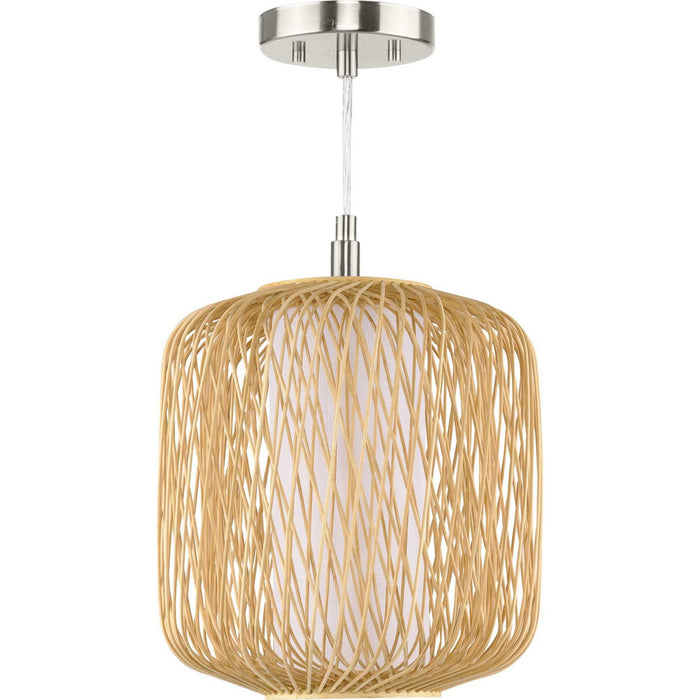 Myhouse Lighting Progress Lighting - P500395-201 - One Light Mini Pendant - Cordova - Natural Rattan