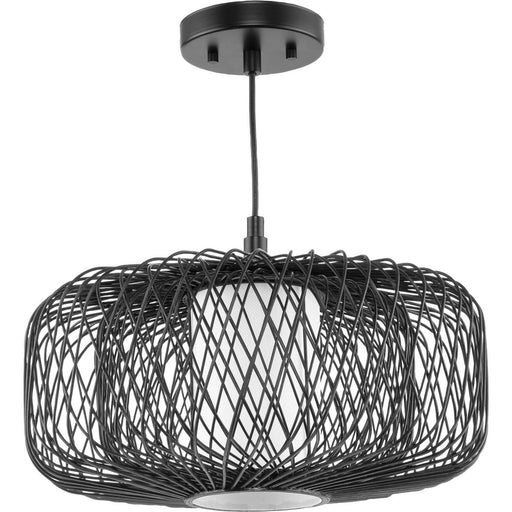 Myhouse Lighting Progress Lighting - P500396-202 - One Light Pendant - Cordova - Black Rattan