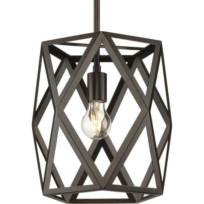 Myhouse Lighting Progress Lighting - P500421-129 - One Light Pendant - Saucedo - Architectural Bronze