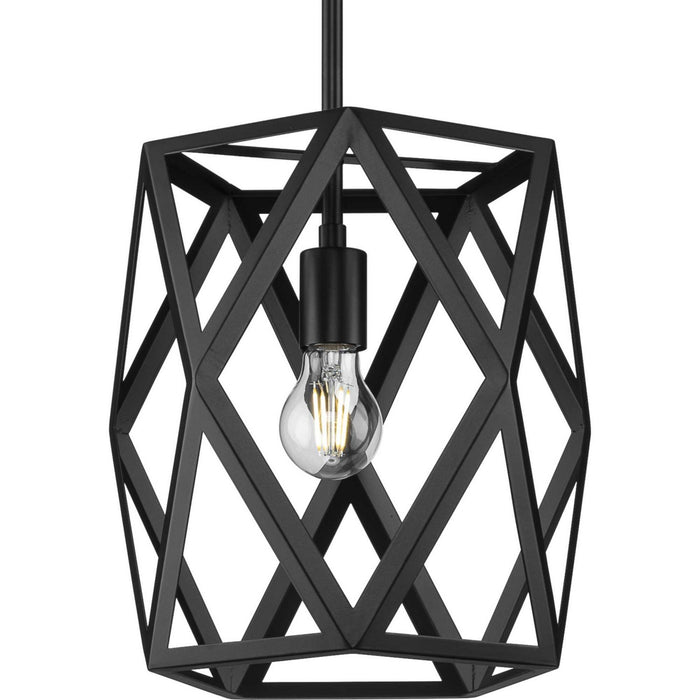 Myhouse Lighting Progress Lighting - P500421-31M - One Light Pendant - Saucedo - Matte Black