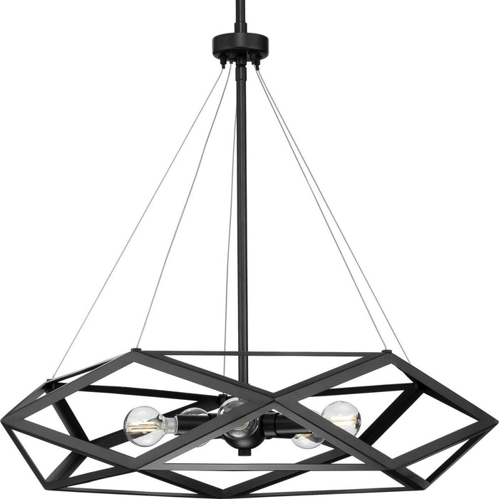 Myhouse Lighting Progress Lighting - P500422-31M - Five Light Pendant - Saucedo - Matte Black