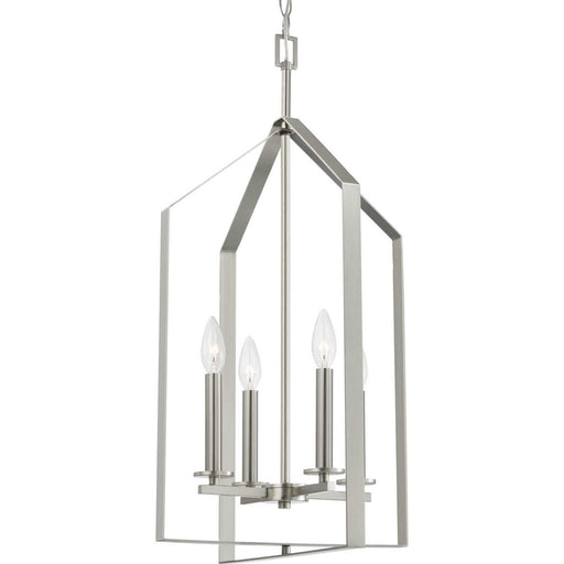 Myhouse Lighting Progress Lighting - P500432-009 - Four Light Foyer Pendant - Vertex - Brushed Nickel