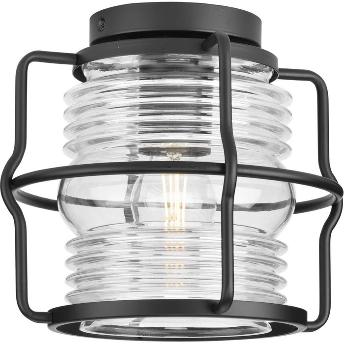 Myhouse Lighting Progress Lighting - P550133-31M - One Light Outdoor Flush Mount - Keegan - Matte Black