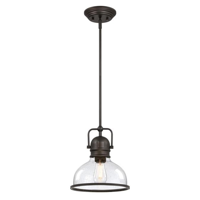 Myhouse Lighting Westinghouse Lighting - 6132100 - One Light Pendant - Boswell - Black-Bronze