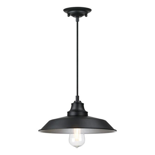 Myhouse Lighting Westinghouse Lighting - 6132300 - One Light Pendant - Iron Hill - Matte Black