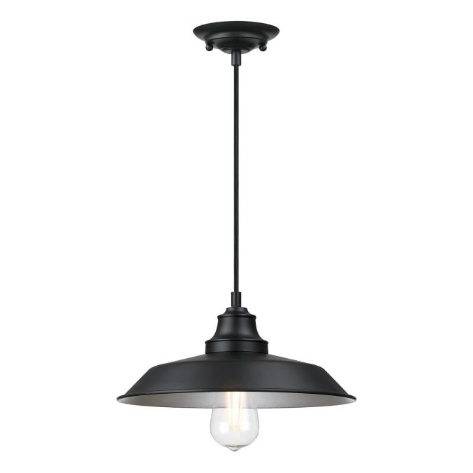 Myhouse Lighting Westinghouse Lighting - 6132300 - One Light Pendant - Iron Hill - Matte Black