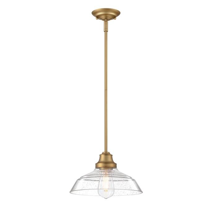 Myhouse Lighting Westinghouse Lighting - 6132400 - One Light Pendant - Iron Hill - Brushed Brass