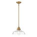 Myhouse Lighting Westinghouse Lighting - 6132400 - One Light Pendant - Iron Hill - Brushed Brass