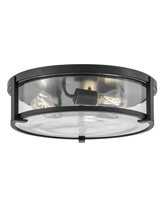 Myhouse Lighting Hinkley - 3243BK-CL - LED Flush Mount - Lowell - Black