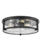 Myhouse Lighting Hinkley - 3243BK-CL - LED Flush Mount - Lowell - Black